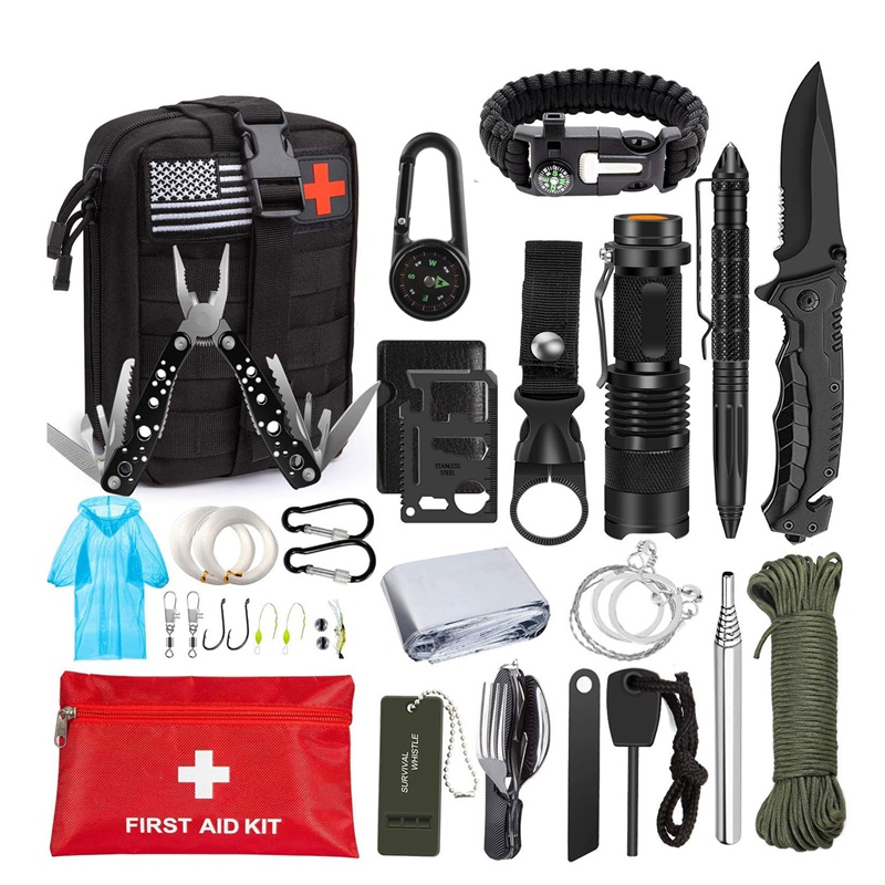 Tomato 250-piece Survival First Aid Kit, Molle System Compatible with Nylon Outdoor Gear, Camping, Hiking, and First Aid